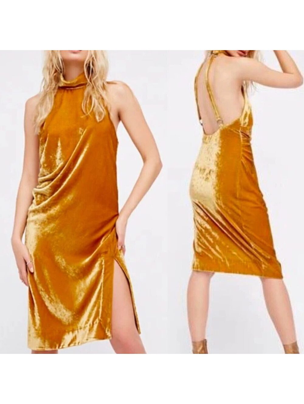 Free People Tongue Tied Midi Dress Size 2 - Picture 2 of 8